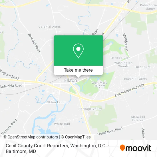 Cecil County Court Reporters map