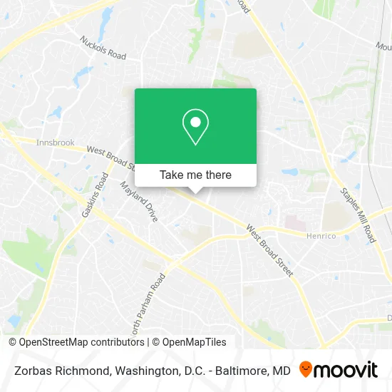 Zorbas Richmond map