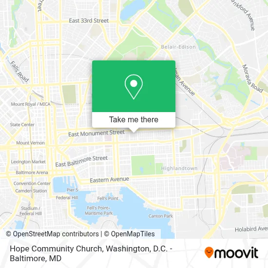 Hope Community Church map