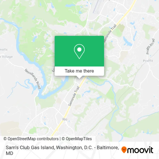 Sam's Club Gas Island map