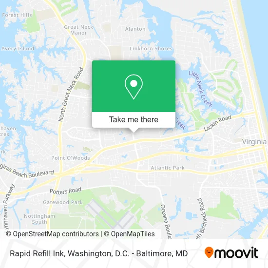 Rapid Refill Ink map