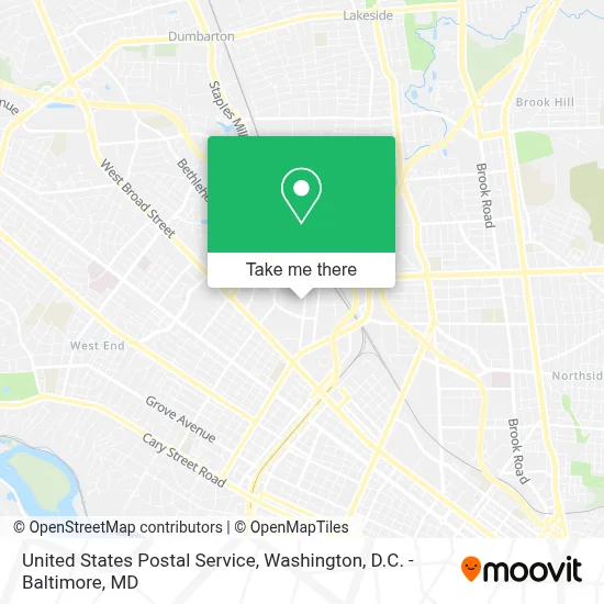 United States Postal Service map