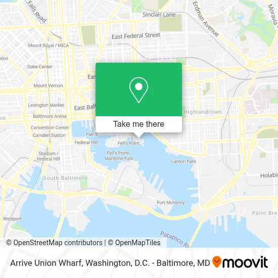 Arrive Union Wharf map