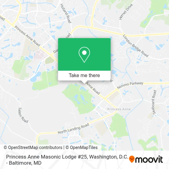 Princess Anne Masonic Lodge #25 map