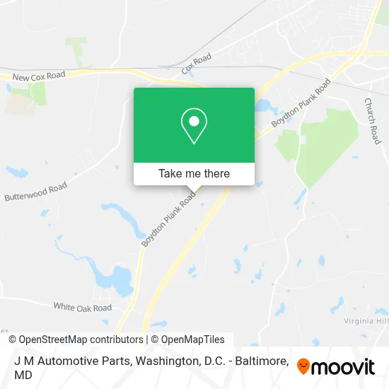 J M Automotive Parts map