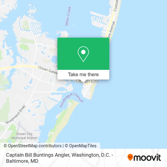 Captain Bill Buntings Angler map
