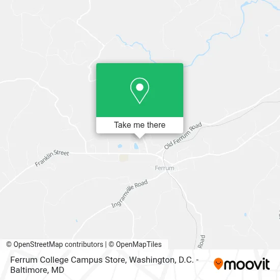 Ferrum College Campus Store map