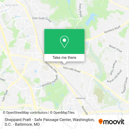 Sheppard Pratt - Safe Passage Center map