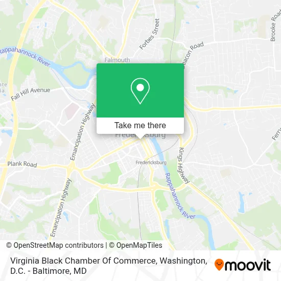 Virginia Black Chamber Of Commerce map