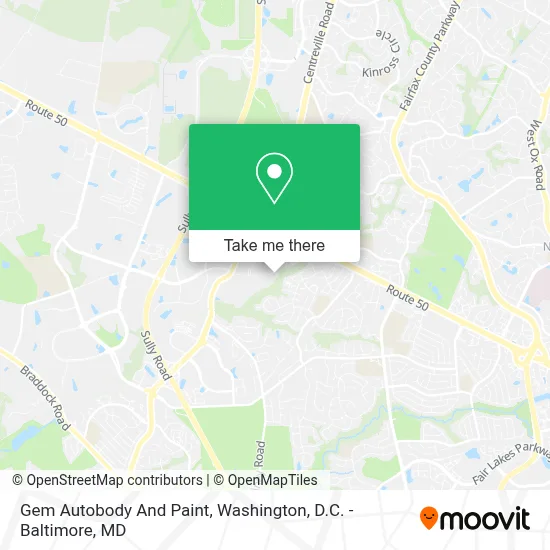 Gem Autobody And Paint map
