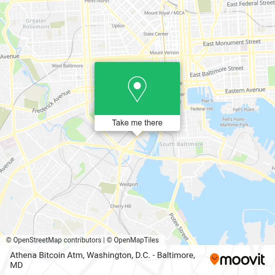 Athena Bitcoin Atm map