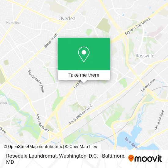 Rosedale Laundromat map