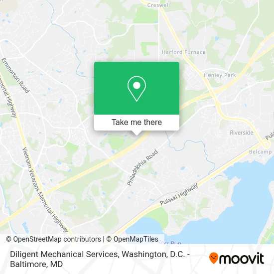 Diligent Mechanical Services map