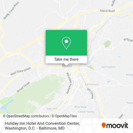 Holiday Inn Hotel And Convention Center map
