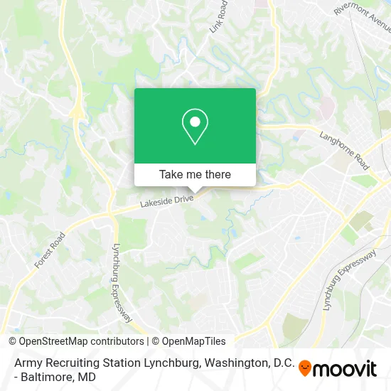 Army Recruiting Station Lynchburg map