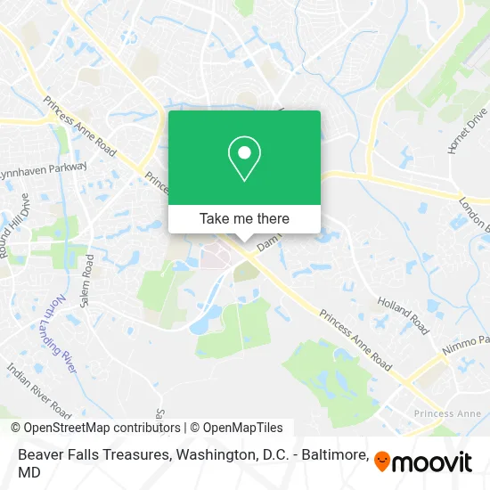 Beaver Falls Treasures map
