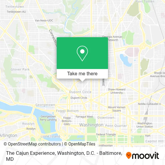 The Cajun Experience map