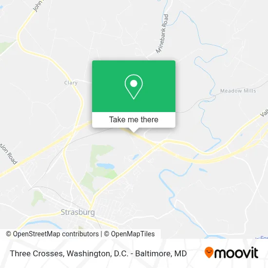 Three Crosses map