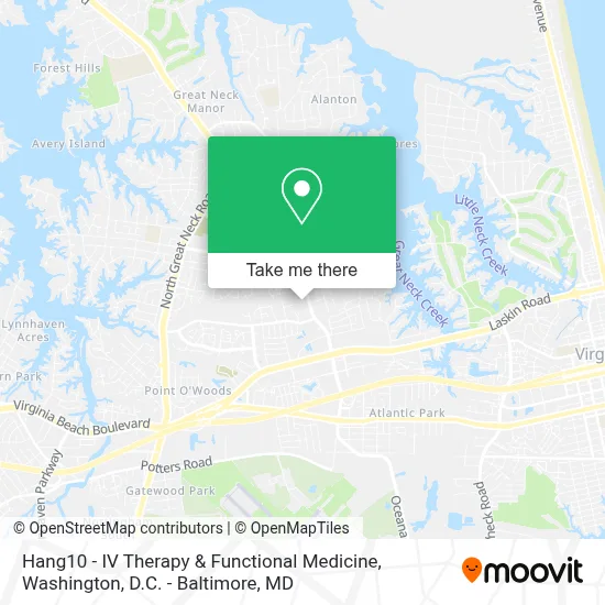 Hang10 - IV Therapy & Functional Medicine map