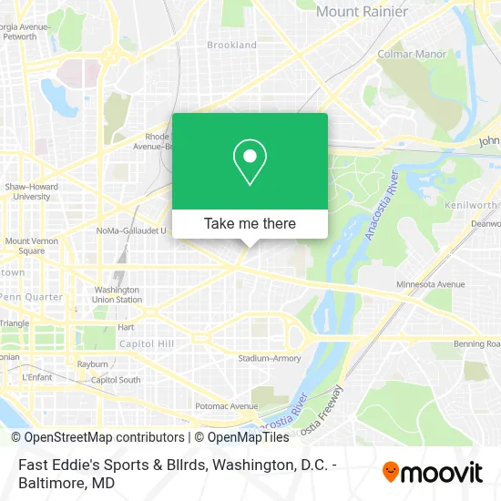 Fast Eddie's Sports & Bllrds map