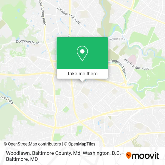 Woodlawn, Baltimore County, Md map