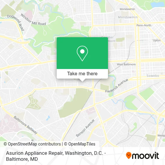 Asurion Appliance Repair map