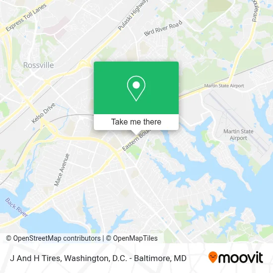 J And H Tires map