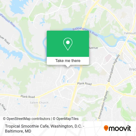 Tropical Smoothie Cafe map