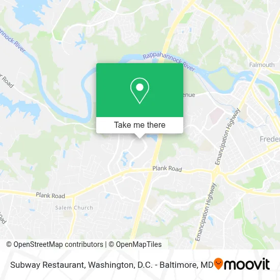 Subway Restaurant map