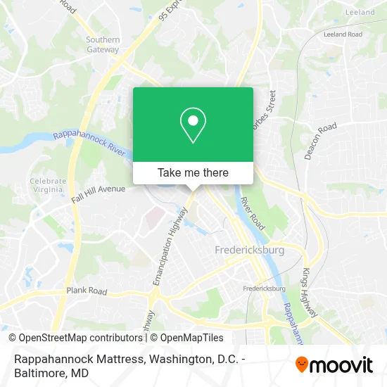 Rappahannock Mattress map