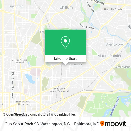 Cub Scout Pack 98 map