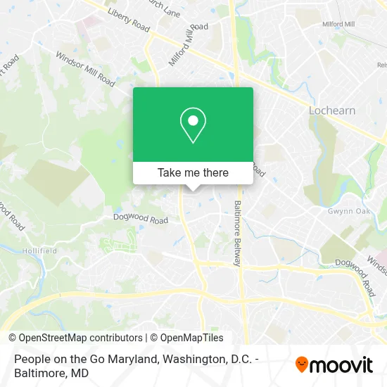 People on the Go Maryland map