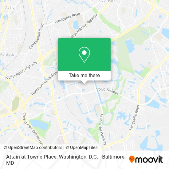 Attain at Towne Place map