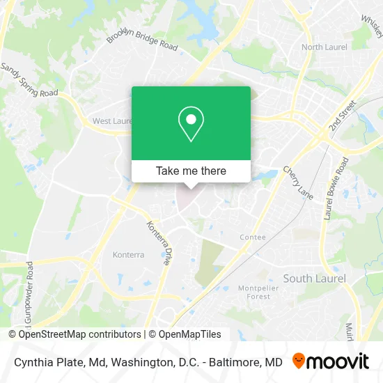 Cynthia Plate, Md map