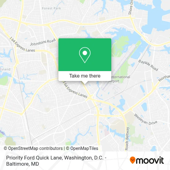 Priority Ford Quick Lane map