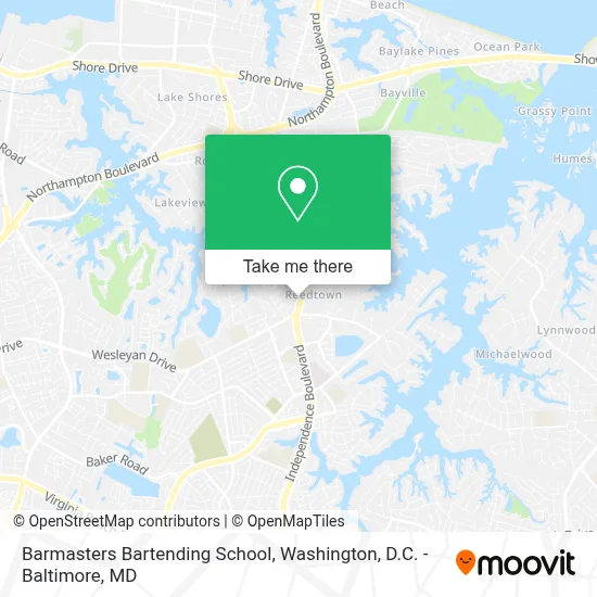 Barmasters Bartending School map