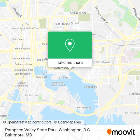 Patapsco Valley State Park map
