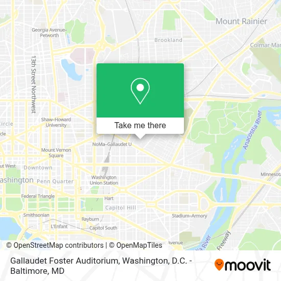 Gallaudet Foster Auditorium map