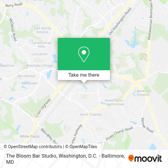 The Bloom Bar Studio map