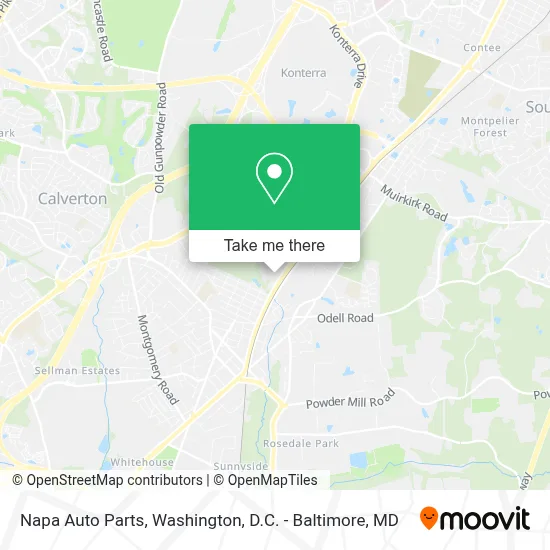 Napa Auto Parts map