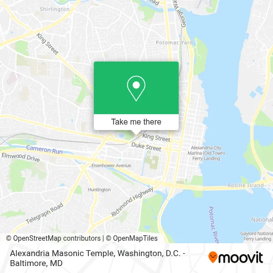 Alexandria Masonic Temple map