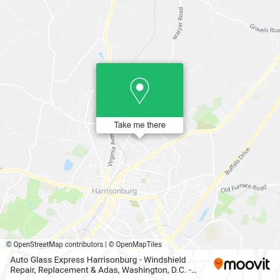 Auto Glass Express Harrisonburg - Windshield Repair, Replacement & Adas map