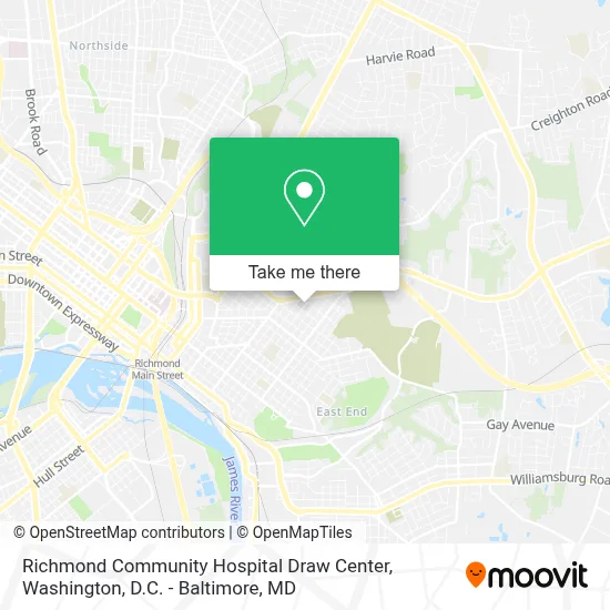 Richmond Community Hospital Draw Center map