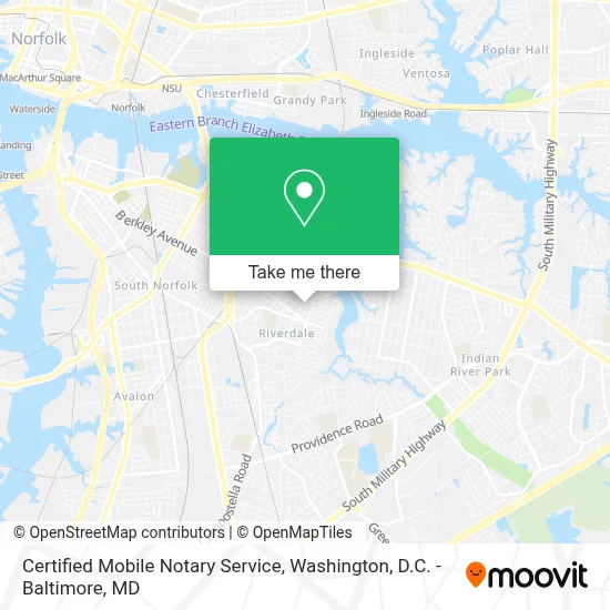 Certified Mobile Notary Service map