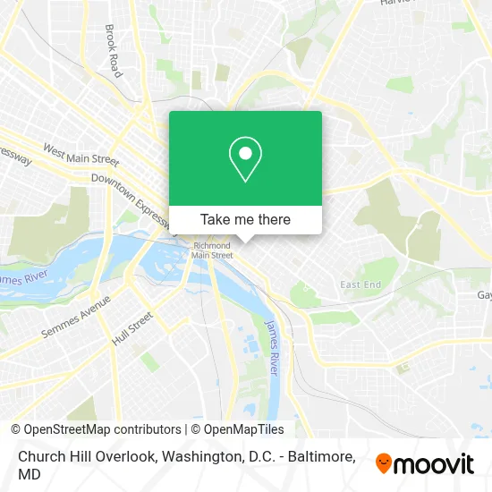 Church Hill Overlook map