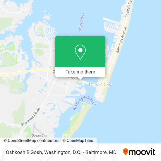Oshkosh B'Gosh map