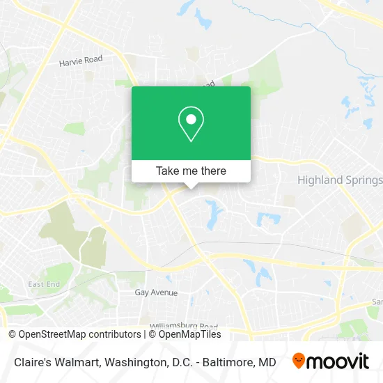 Claire's Walmart map