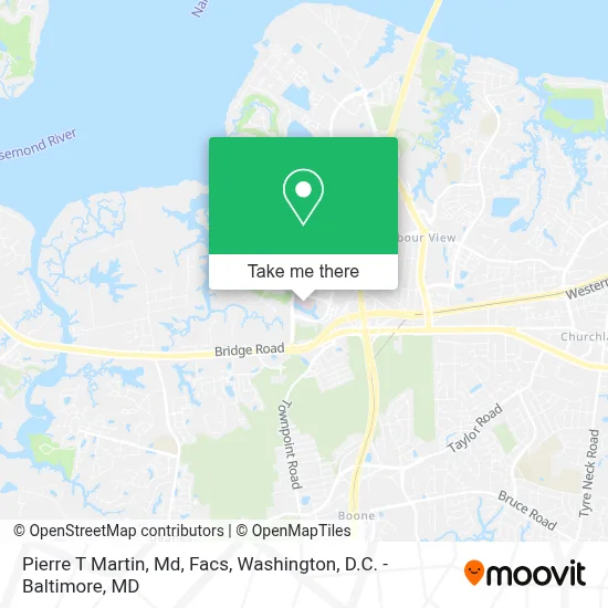 Pierre T Martin, Md, Facs map