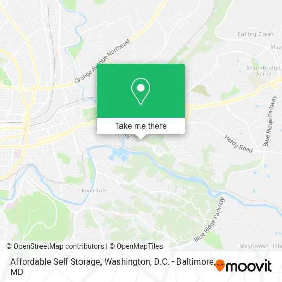 Affordable Self Storage map