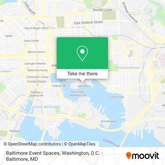 Baltimore Event Spaces map